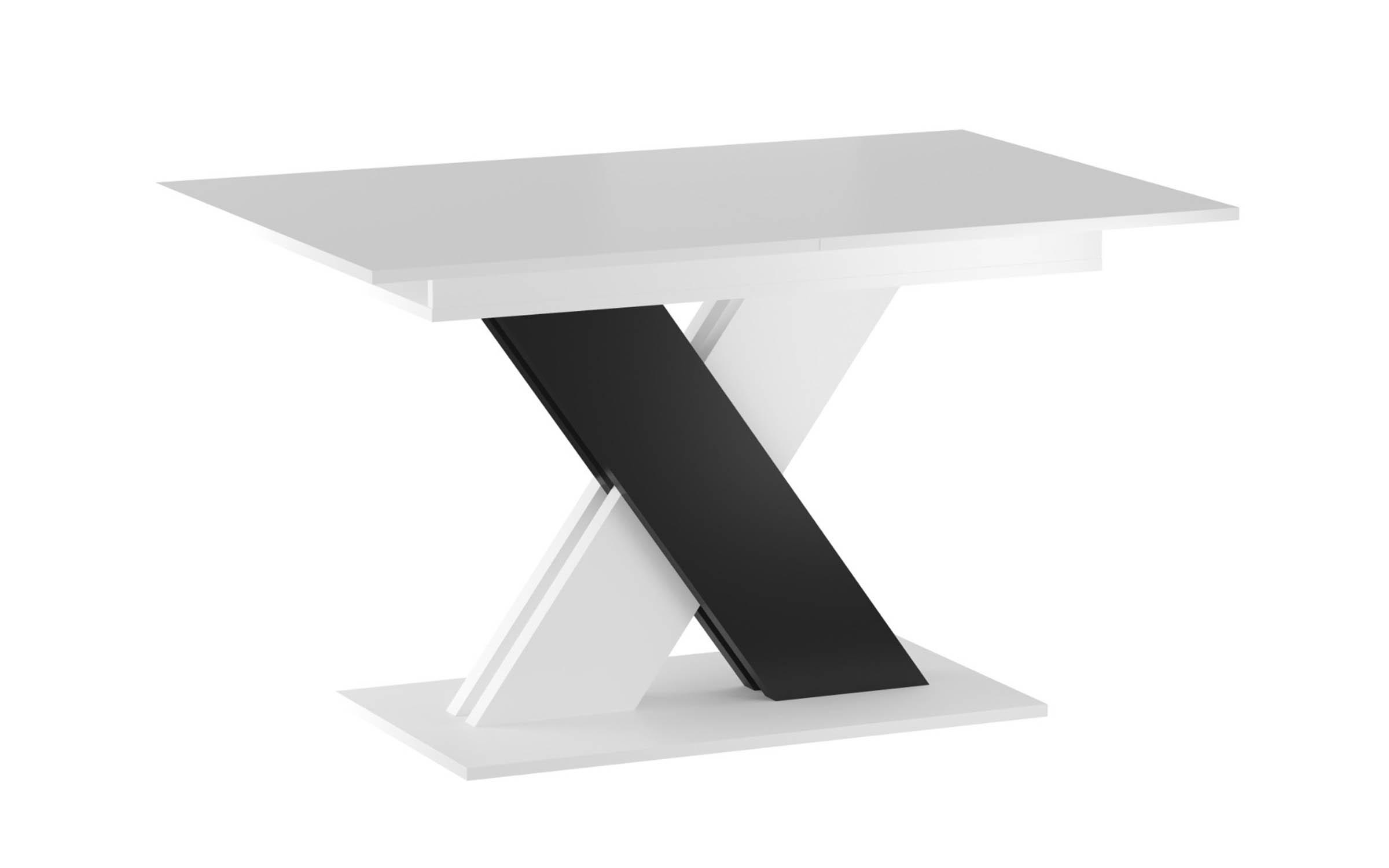 Τραπέζι Patricia 1, λευκό + μαύρο  6